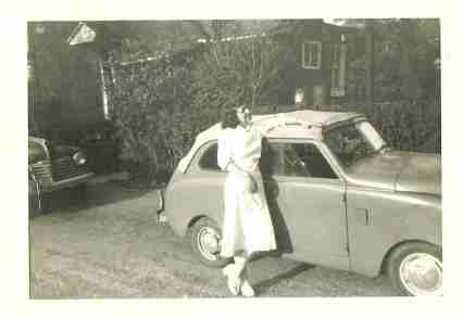Ruth with her little car